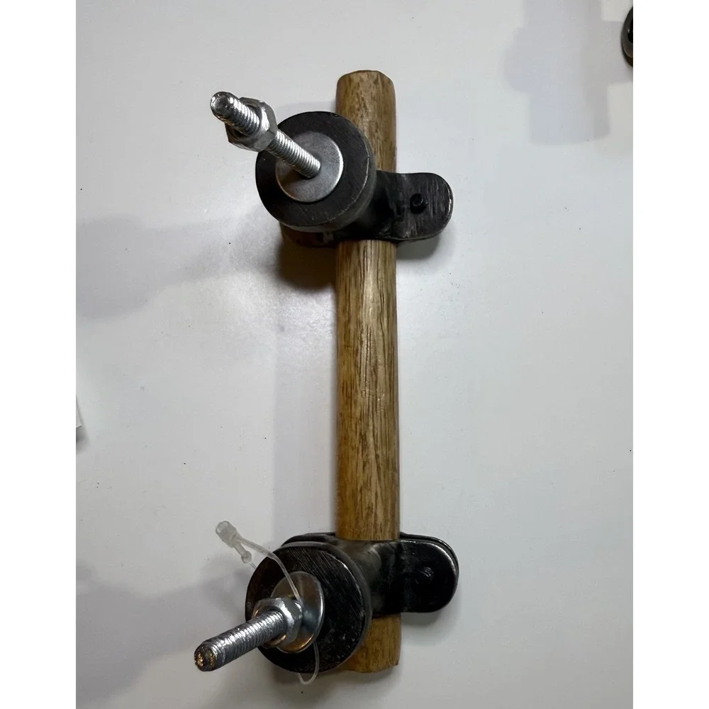 Set of 7 Large Wood & Metal Drawer Pulls 5.5
